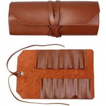 Leather Small Tool Roll Multi-Function Bicycle Repair Kit Bag L5YE