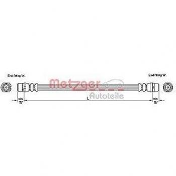 Hose de frein flexible MTZGER 4110251 pour Audi A8 D3
