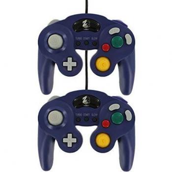 ZedLabz GameCube GC Turbo Controller with Vibration – Dual Pack – Purple