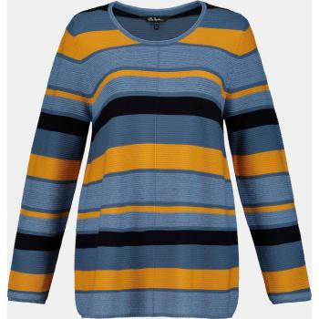 Maglia a righe metallica, Donna, Blu, Taglia 64/66, Fibre sintetiche/Cotone, Ulla Popken