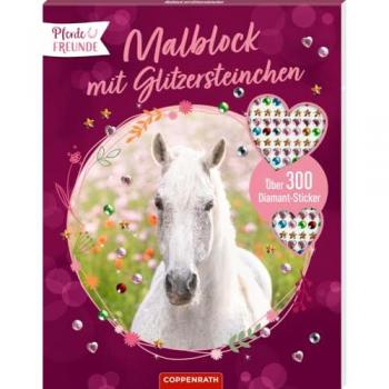 Malblock mit Glitzersteinchen
