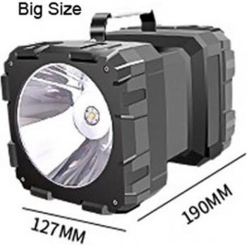 Handheld Dual Head LED Flashlight USB Rechargeable for Camping