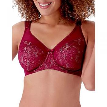Berlei Women's Lace Underwired Smoothing Bra - Burgundy