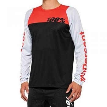 100% Maglia MTB R-Core Nero-Rosso