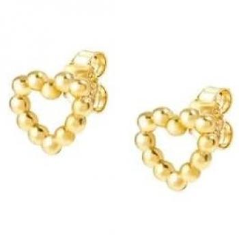 Nomination Lovecloud Gold Plated Open Heart Stud Earrings