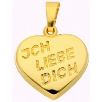 Adelia’s 333 Gold Herzanhänger – Gelbgold‑Halsketten-Set