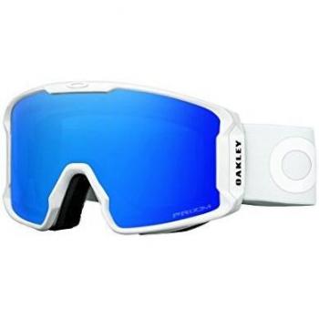 Oakley Line Miner Masque de Ski Mixte Adulte, Factory Pilot Whiteout/Prizm Sapphire Iridium