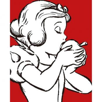 Disney‑Wandgemälde „Schneewittchen Apfelbiss“ – Rot