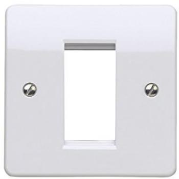 MK LOGIC PLUS K181 WHI 1 GANG EURO DATA FRONTPLATE 25MM X 50MM