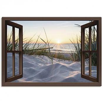 Wandbild ARTLAND Ostseestrand durchs Fenster