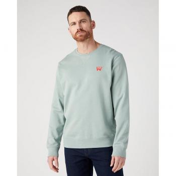 Sudadera Wrangler Hombre Verde Pastel Corte Regular
