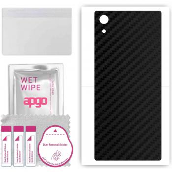 Sticker Protector Apgo para la parte trasera Sony Xperia XA1 - Diseño Carbono