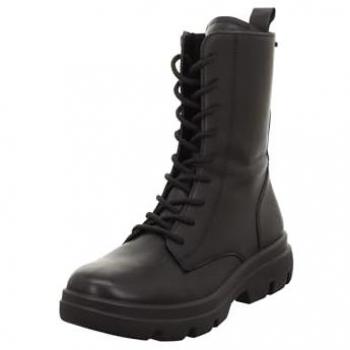 Legero Stiefelette Leder Blockabsatz Schwarz Damen 40