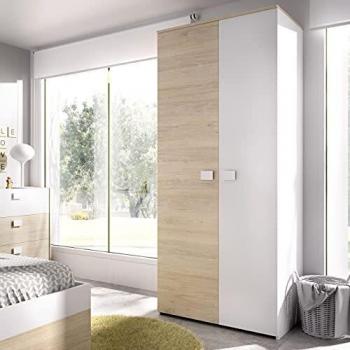 Armadio Sonia 2 ante L95cm Rovere e Bianco