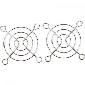 50mm Silver Metal CPU Fan Finger Guard Protectors (Set of 2)