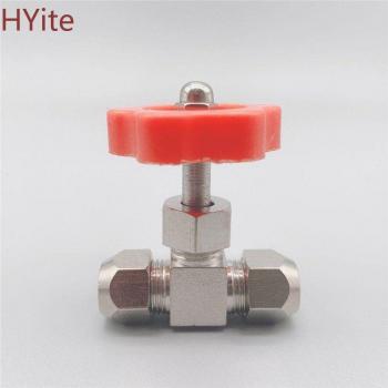 Hochdruck Nadelventil für 6mm, 8mm, 10mm und 12mm Rohre mit orangefarbenem Griff