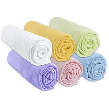 Lot 6 Draps Housse Bébé Multicolores – Coton Jersey Respirant
