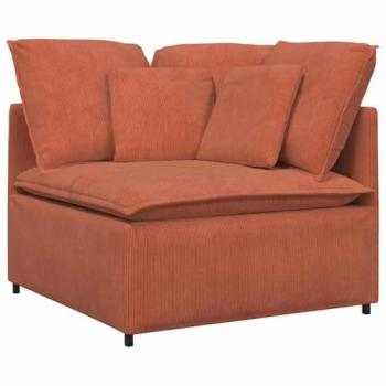 Angolo Divano Modulari Vidaxl Rosso & Arancio 100 cm