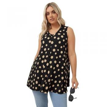 Swirl‑Textured Spot Vest Top