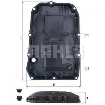 Oil pan, automatic HX 196 KIT Mahle