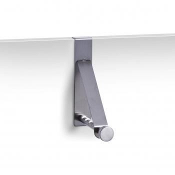 Patère murale en acier inoxydable Zeller, 3 x 15,3 x 15,4 cm