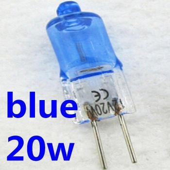 10pcs G4 12V 20W Halogen Light Bulbs - Blue Crystal