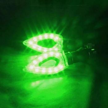 Juego de indicadores LED para motocicleta 2pc 12 LEDs amarillo rojo