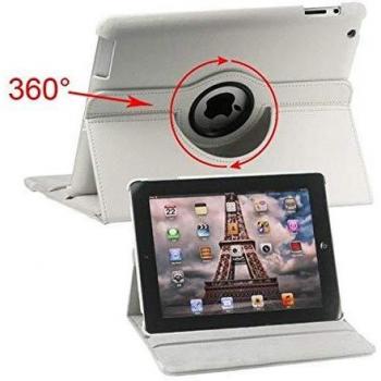 360-Degree Leather Case - iPad 2, 3, 4 - White