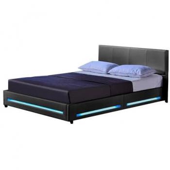 Letto LED Asteroide Home Deluxe 140x200 cm Grigio
