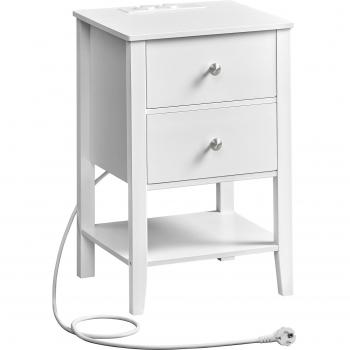 Table de Chevet Écologique avec Ports USB et Prises CA