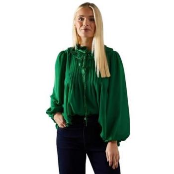 Petite Georgette Blouse with Satin Accents
