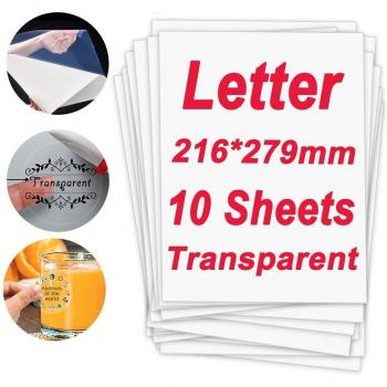Self-Adhesive Matte Vinyl Sticker Paper - 10 Sheets, 216x279mm