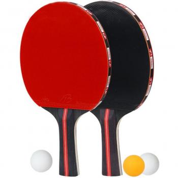 Table Tennis Racket Set for Beginners (2 Bats + 3 Balls)