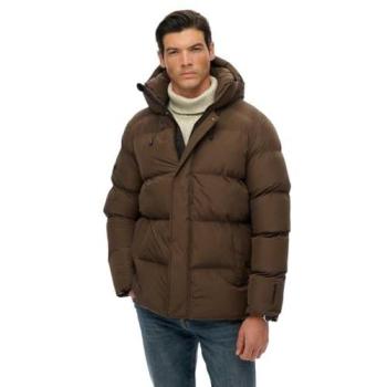 Superdry Winter Baffle Padded Jacket – Brown (S)