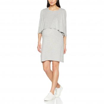 MAMALICIOUS Mlnania June 34 Jersey Abk Dress Nf N.a. , Vestido para Mujer, Gris