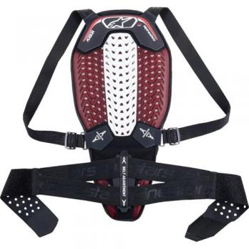 Protector de Espalda Alpinestars Nucleon Plasma Negro-Blanco-Rojo