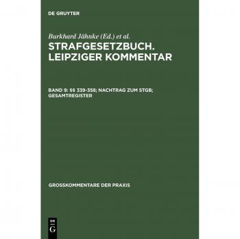 §§ 339-358; Nachtrag zum StGB; Gesamtregister