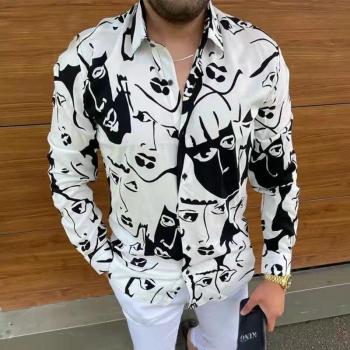 Camisa de Manga Larga Estilo Hawaiano para Hombre - Ropa de Vacaciones