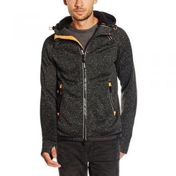 SUPERDRY Storm Double Ziphood, Ropa de Deporte para Hombre, Negro