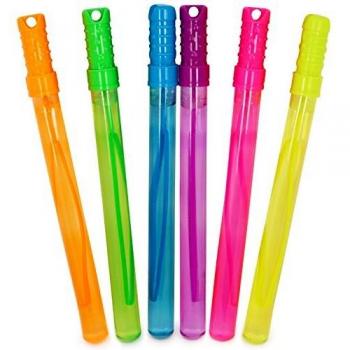 Com-four® 6X Bacchetta Bolle di Sapone - Spada Bolle - Bolle Grandi per Compleanni, Feste in Giardino e Matrimoni - 34 cm