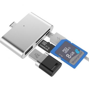 Ultra-Thin Type-C OTG Card Reader with PD Charging T800