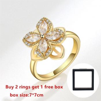 Anillo Trébol Zirconio Fortuna