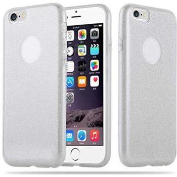 Custodia Silicone Argento con Glitter – iPhone 6/6s, 3 pezzi – Cadorabo