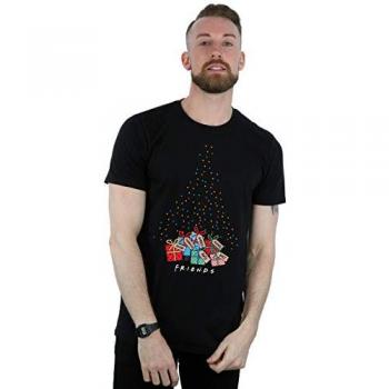 T-Shirt Friends con Illustrazione di Albero di Natale