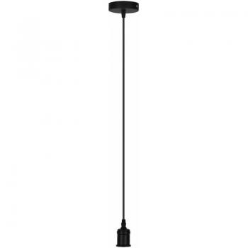 Lampada Nera 2 m – Portalampada E27 a Sospensione