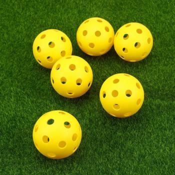 14pcs Yellow Pickleball Balls with Holes for Indoor and Outdoor Play
