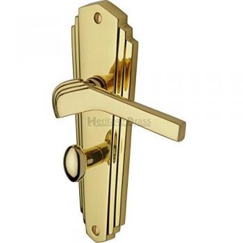 Waldorf Bathroom Door Handle Set - Polished Brass