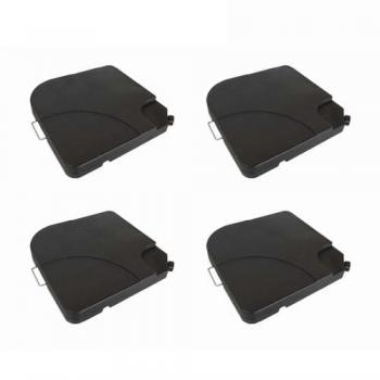 Ensemble 4 bases de parasol Chillvert noir – modèle résine 50x50x6 cm