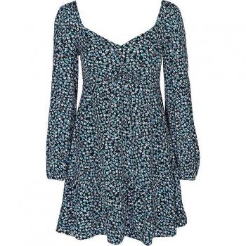 Abito Minikleid a Maniche Lunghe Floreale Tommy Jeans Blu Scuro S