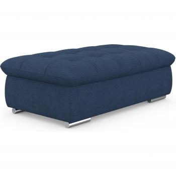 Polsterhocker mit Stauraumfach „Mona“ – DOMO COLLECTION, blau